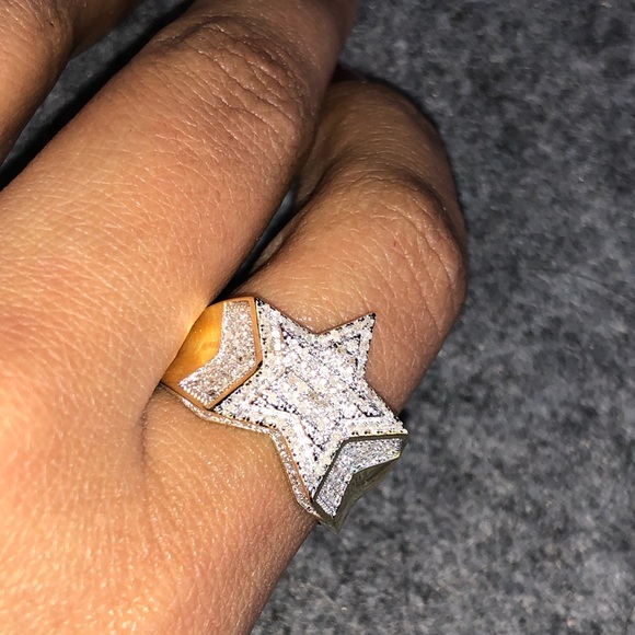 Certified real Diamond star men ring Not CZ! SALE! - Picture 6 of 8
